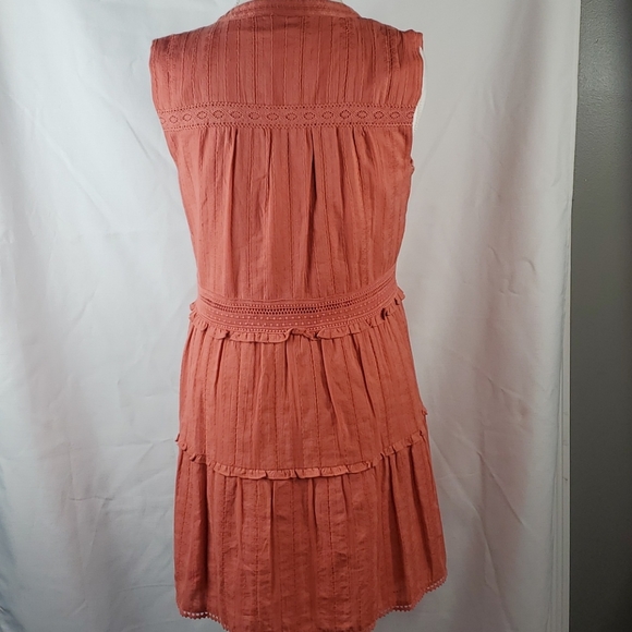 Summer Chelsea & Violet Sleeveless Lace Inset Ruffled Tiered Dress size Medium - Picture 5 of 12
